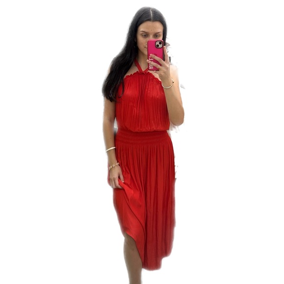 Ramy Brook Red Halter Midi Dress - Picture 4 of 4